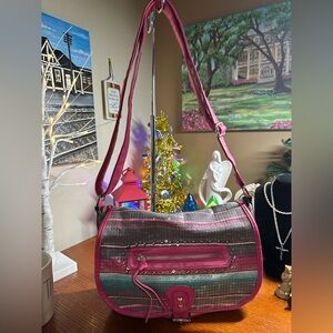 Betseyville Multicolor Striped Crossbody/Shoulder Bag GUC